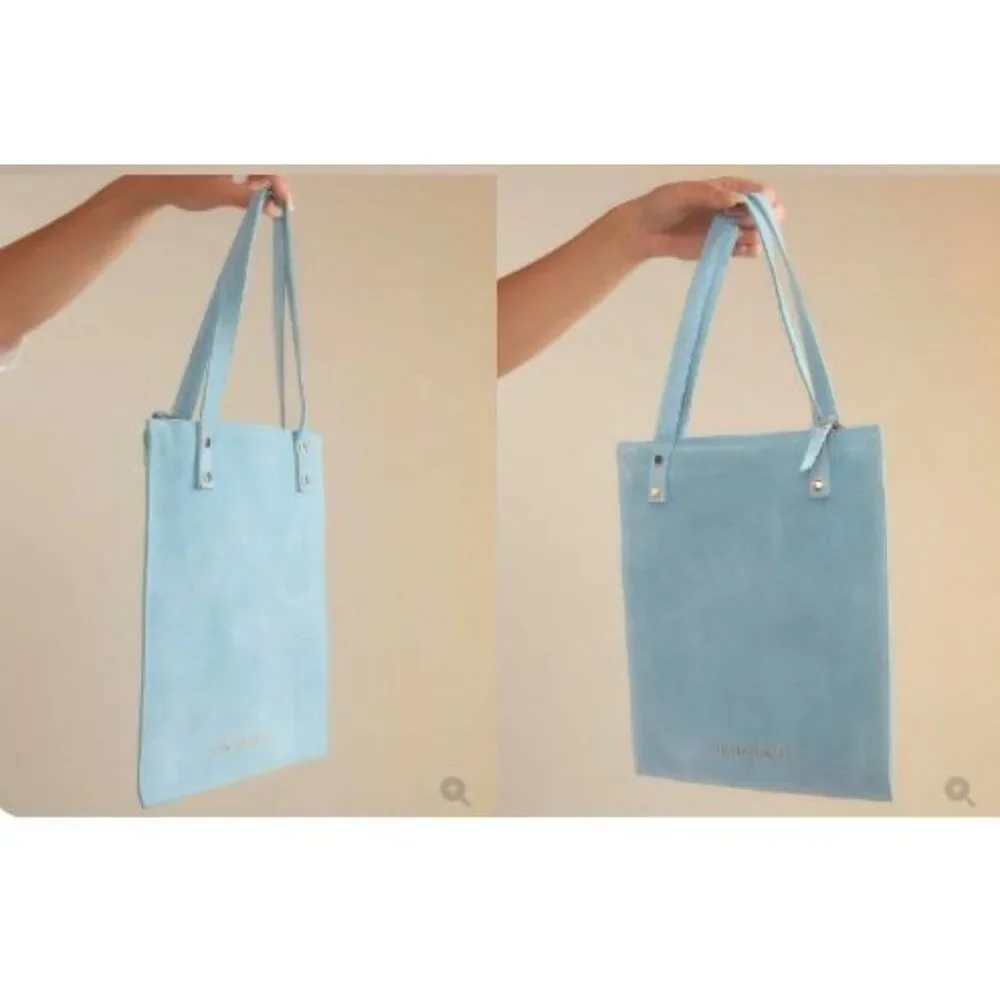 Cynthia Rowley Women's Sleek Suede Tote Bag NWT 198 Light Blue